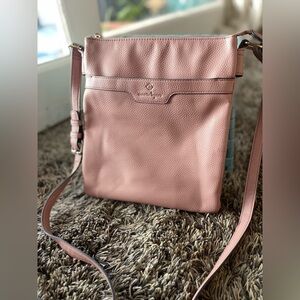 Genuine Leather Blush Crossbody Bag